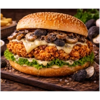 Crispy Chicken,Cheddar,Lettuce,Tomato,Truffle Sauce