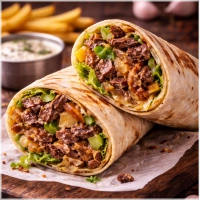 Steak,Melted Cheese,Lettuce,Tomato,Cucumber,Sauce